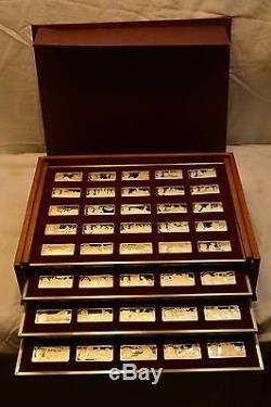 100 Greatest Americans Franklin Mint Silver Proof Set Ingots