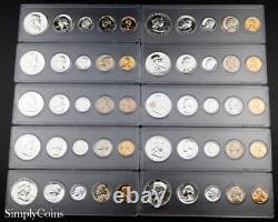 (10) 1959-1964 Proof Sets US Mint Silver Coin Lot Mixed Collection SKU-32