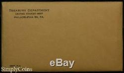 (10) 1963 Proof Set Original Envelope With COA US Mint Silver Coin Lot