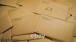 (10) 1963 Proof Set US Mint Original Envelope COA Silver Coin Lot 90% MQ