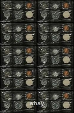 (10) 1963 Proof Set US Mint Original Envelope COA Silver Coin Lot 90% MQ