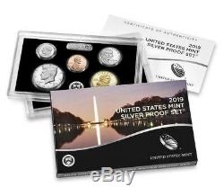 10 X 2019 S SILVER Proof Sets 10 Coins With Box & COA /NO Extra W Penny In Hand