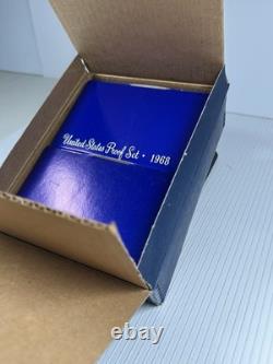 10pc 1968 US Proof Coin sets INCLUDES SILVER 40% Kennedy withOUTER BLUE MINT BOX