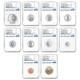 10pc Set 2026-s U. S. Silver Proof Ngc Pf70uc Er Blue Label