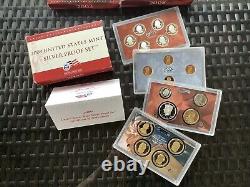 (11) 50 State Quarter United States Mint Silver Proof Sets In Original Boxes