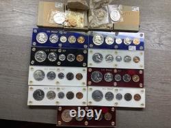 11 Set Lot-1954-1964 U. S. Mint Proof Sets with5 Coins each in Capital Hold & 2 Box