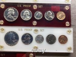 11 Set Lot-1954-1964 U. S. Mint Proof Sets with5 Coins each in Capital Hold & 2 Box