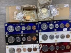 11 Set Lot-1954-1964 U. S. Mint Proof Sets with5 Coins each in Capital Hold & 2 Box
