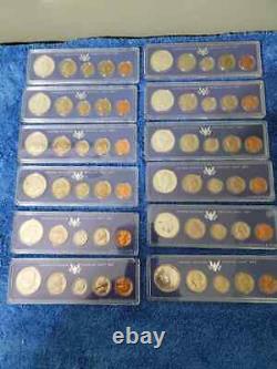 12 1967 United States Special Mint Set 12 Sets 40% Silver Kennedy Half Dollars