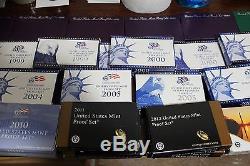 133 1964-2014 Mint, Proof and Silver Proof Sets including 1982-83-85 Souvenier