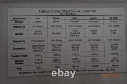 13 sets 1992-1998 US MINT SILVER PROOF COIN SETs 5-Coins (black box) withOGP