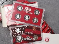 (14) Silver Proof Sets 1999s Thru 2012s In Original Mint Packages-free Shipping