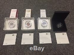 150 YEARS OF BEATRIX POTTER SILVER PROOF 50p COIN SET X 4 COINS 2016