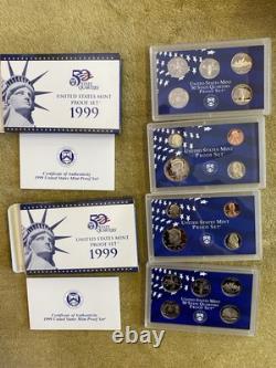 16 Proof Set Lot 1999-2006 S (2/yr) Clean OGP, State Quarters, Sac $, Half, etc