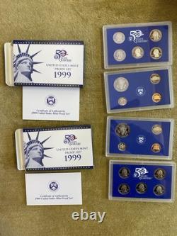 16 Proof Set Lot 1999-2006 S (2/yr) Clean OGP, State Quarters, Sac $, Half, etc
