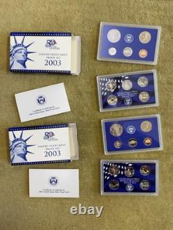 16 Proof Set Lot 1999-2006 S (2/yr) Clean OGP, State Quarters, Sac $, Half, etc