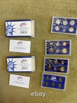 16 Proof Set Lot 1999-2006 S (2/yr) Clean OGP, State Quarters, Sac $, Half, etc