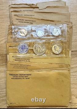 16 Sets 1958-1964 U. S. Proof Coin Sets inc. 3 Silver Coins each