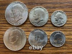 1776-1976 Bicentennial Silver One Dollar, Half Dollar, And Quarter Dollar Coins