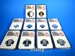 1776-2026 S, 10-Coin Silver Proof Set NGC Pf 70 UCam First Day Issue, 250 Label