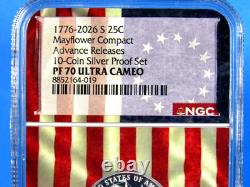 1776-2026 S, 5-Coin, Silver Proof Set, Quarters Only NGC Pf 70 UCam Advance Rel
