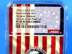 1776-2026 S, 5-Coin, Silver Proof Set, Quarters Only NGC Pf 70 UCam Advance Rel