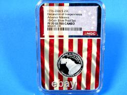 1776-2026 S, 5-Coin, Silver Proof Set, Quarters Only NGC Pf 70 UCam Advance Rel