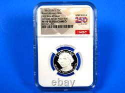 1776-2026 S, 5-Coin, Silver Proof Set, Quarters Only NGC Pf 70 UCam, FDOI, 250
