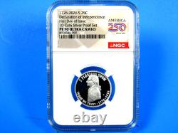 1776-2026 S, 5-Coin, Silver Proof Set, Quarters Only NGC Pf 70 UCam, FDOI, 250