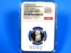 1776-2026 S, 5-Coin, Silver Proof Set, Quarters Only NGC Pf 70 UCam, FDOI, 250