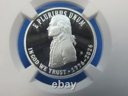 1776-2026 S, 5-Coin, Silver Proof Set, Quarters Only NGC Pf 70 UCam, FDOI, 250
