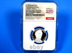 1776-2026 S, 5-Coin, Silver Proof Set, Quarters Only NGC Pf 70 UCam, FDOI, 250