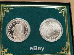 1804 Bust Silver Dollar Set Proof & MS Collectors Gallery Mint Museum Ron Landis