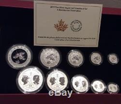 1819-2019 Bicentennial Celebration Maple Leaf Fractional Set 5Coins Silver Proof
