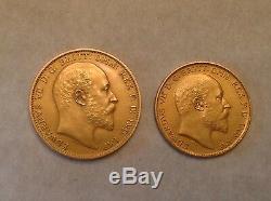 - 1902 Great Britain Edward VII 11 Coin Gold & Silver Proof Set Cased