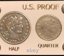 1908 Vintage U. S. PROOF Set Choice Proof Coins White Capital Holder