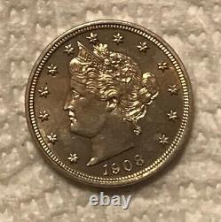 1908 Vintage U. S. PROOF Set Choice Proof Coins White Capital Holder
