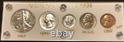 1938 US Mint Silver PROOF Set Gem Coins White Capital Holder