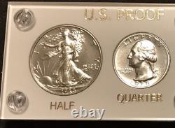 1938 US Mint Silver PROOF Set Gem Coins White Capital Holder