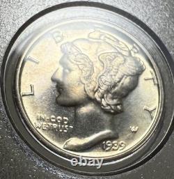 1939 Proof Set Whitman Holder Silver Coins Walking Liberty Mercury Dime Quarter