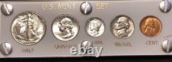 1939 Silver US Mint Year Set Gem BU Coins White Capital Holder Display Box