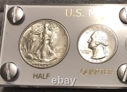 1939 Silver US Mint Year Set Gem BU Coins White Capital Holder Display Box