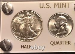 1939 Silver US Mint Year Set Gem BU Coins White Capital Holder Display Box