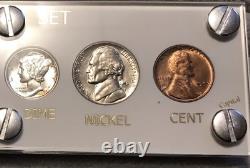 1939 Silver US Mint Year Set Gem BU Coins White Capital Holder Display Box