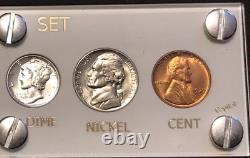1939 Silver US Mint Year Set Gem BU Coins White Capital Holder Display Box