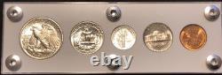 1939 Silver US Mint Year Set Gem BU Coins White Capital Holder Display Box