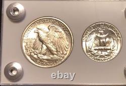 1939 Silver US Mint Year Set Gem BU Coins White Capital Holder Display Box