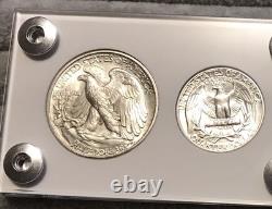 1939 Silver US Mint Year Set Gem BU Coins White Capital Holder Display Box