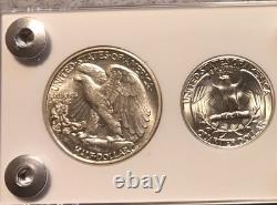 1939 Silver US Mint Year Set Gem BU Coins White Capital Holder Display Box