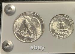 1939 Silver US Mint Year Set Gem BU Coins White Capital Holder Display Box